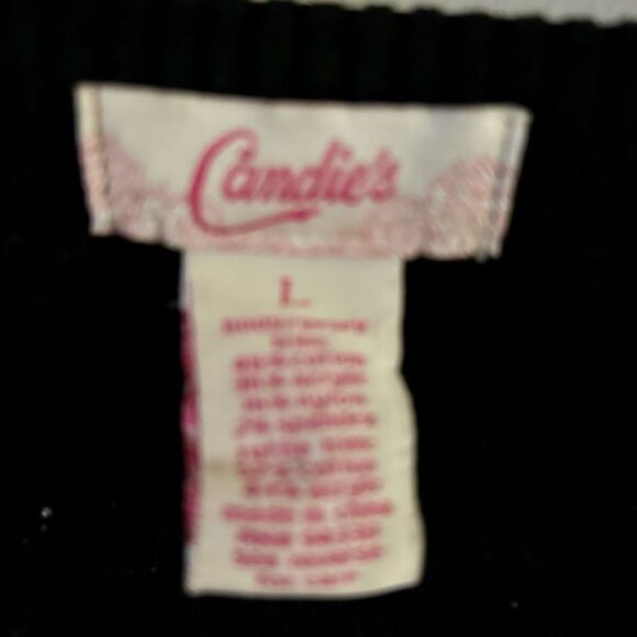 The cutest little Candies 3/4 sleeve sweater in black, size Large - Picture 3 of 5